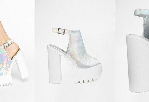 Daisy Street Silver Holographic Mollie Shoes 1(platform) collage